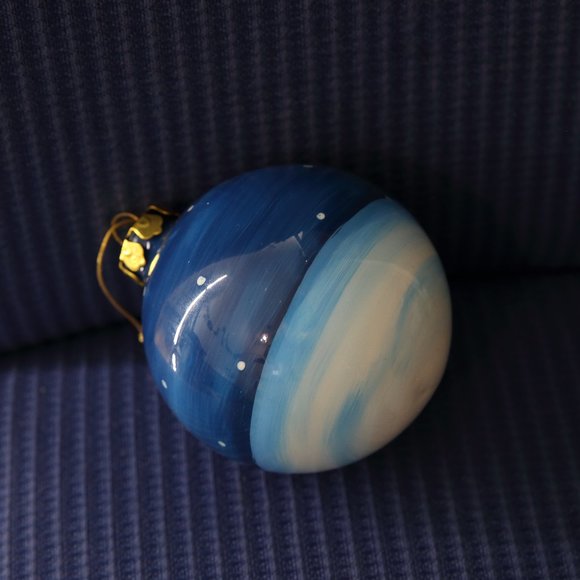 Snowman teddy bear painted Christmas ornament - Picture 4 of 5